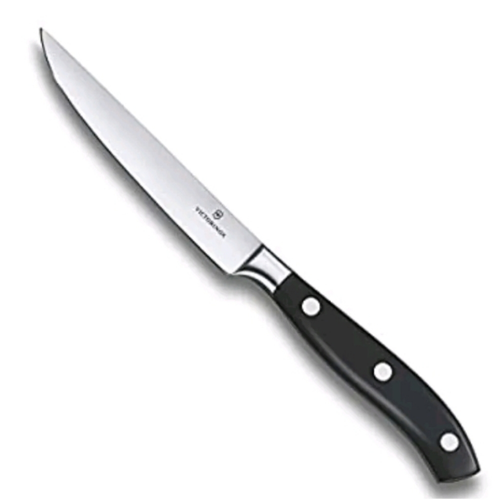 Forged Steak knife 5" blade with black synthetic handle